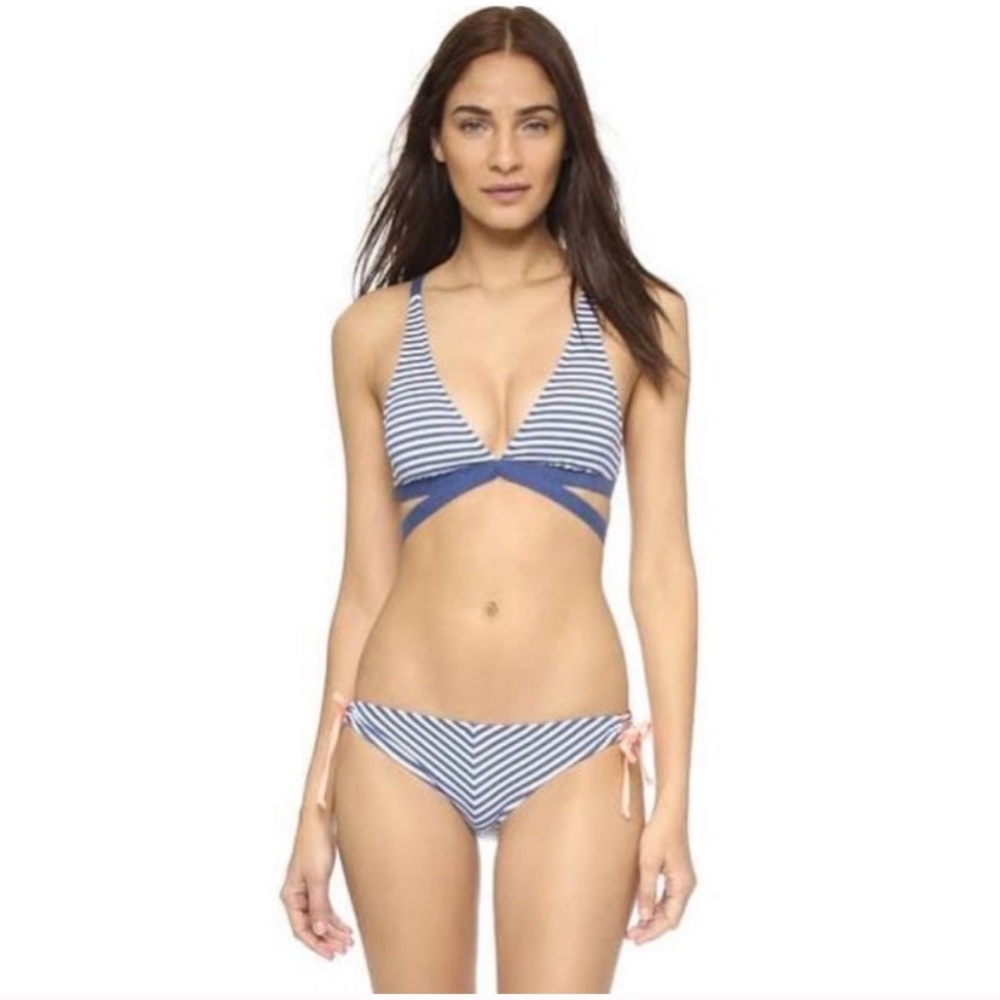 Splendid Nautical Blue Striped Bikini XS